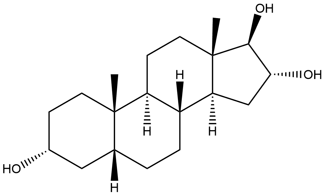 (3α,5β,16α,17β)-androstane-3,16,17-triol Struktur