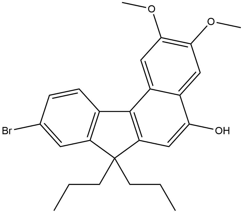 9-Bromo-2,3-dimethoxy-7,7-dipropyl-7H-benzo[c]fluoren-5-ol Structure