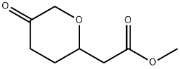 2-(5-氧代四氢-2H-吡喃-2-基)乙酸甲酯 结构式