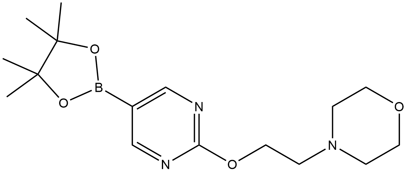 4-[2-[[5-(4,4,5,5-Tetramethyl-1,3,2-dioxaborolan-2-yl)-2-pyrimidinyl]oxy]ethy..., 2845077-10-1, 结构式
