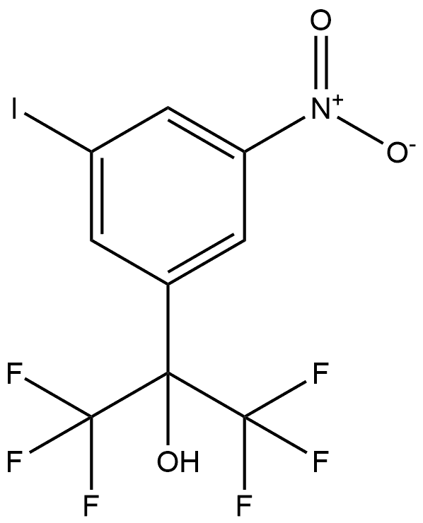 1,1,1,3,3,3-六氟-2-(3-碘-5-硝基苯基)-2-丙醇 结构式