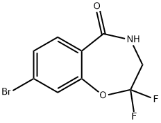 8-溴-2,2-二氟-3,4-二氢苯并[F][1,4]氧氮杂环庚烷-5(2H)-酮, 2845281-43-6, 结构式