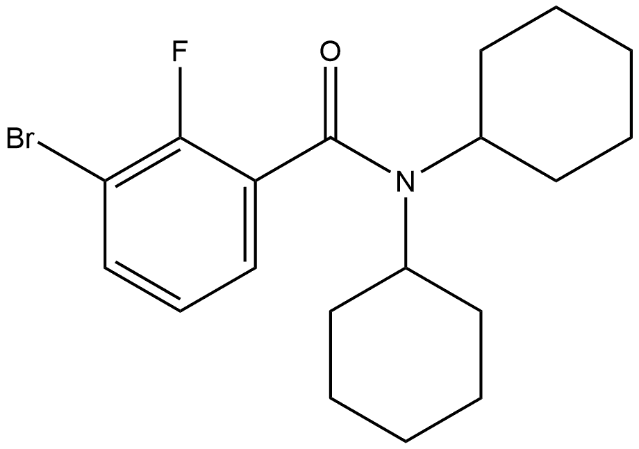 3-Bromo-N,N-dicyclohexyl-2-fluorobenzamide 结构式