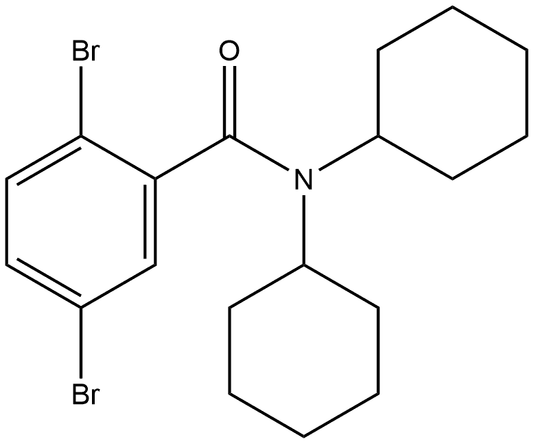 2,5-Dibromo-N,N-dicyclohexylbenzamide Structure