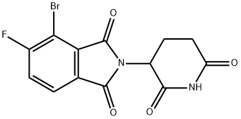 4-溴-2-(2,6-二氧代哌啶-3-基)-5-氟异吲哚-1,3-二酮, 2851889-86-4, 结构式