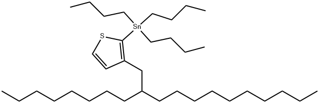 三丁基(3-(2-辛基十二烷基)噻吩-2-基)锡烷, 2851921-64-5, 结构式
