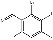 2-溴-6-氟-3-碘-4-甲基苯甲醛 结构式