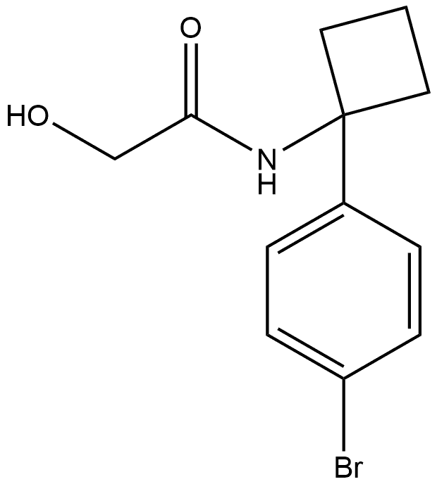 N-1-(4-Bromophenyl)cyclobutyl-2-hydroxyacetamide Struktur