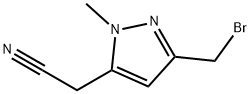 2-(3-(溴甲基)-1-甲基-1H-吡唑-5-基)乙腈, 2853613-31-5, 结构式