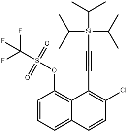 7-氯-8-((三异丙基硅烷基)乙炔基)萘-1-基三氟甲磺酸酯 结构式