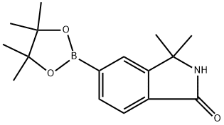 3,3-二甲基-5-(4,4,5,5-四甲基-1,3,2-二氧硼杂环戊烷-2-基)异吲哚啉-1-酮,2857092-15-8,结构式