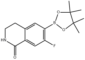 7-氟-6-(4,4,5,5-四甲基-1,3,2-二氧硼杂环戊烷-2-基)-3,4-二氢异喹啉-1(2H)-酮,2857092-80-7,结构式