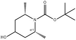 rel-1,1-Dimethylethyl (2R,6S)-4-hydroxy-2,6-dimethyl-1-piperidinecarboxylate Struktur