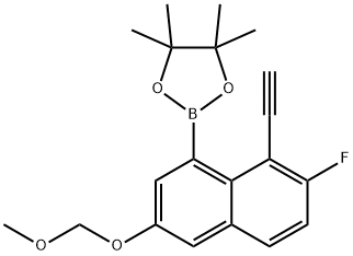 1,3,2-Dioxaborolane, 2-[8-ethynyl-7-fluoro-3-(methoxymethoxy)-1-naphthalenyl]-4,4,5,5-tetramethyl- Struktur