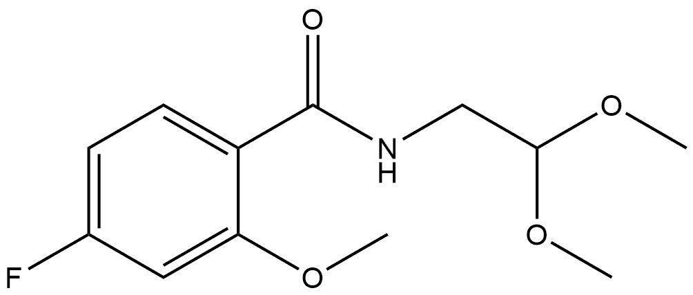 N-(2,2-Dimethoxyethyl)-4-fluoro-2-methoxybenzamide Struktur