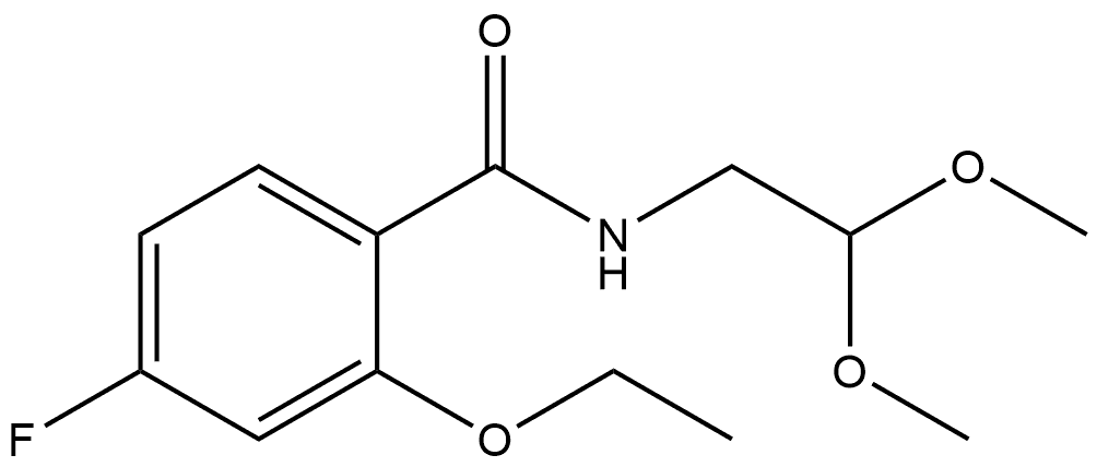 N-(2,2-Dimethoxyethyl)-2-ethoxy-4-fluorobenzamide 结构式