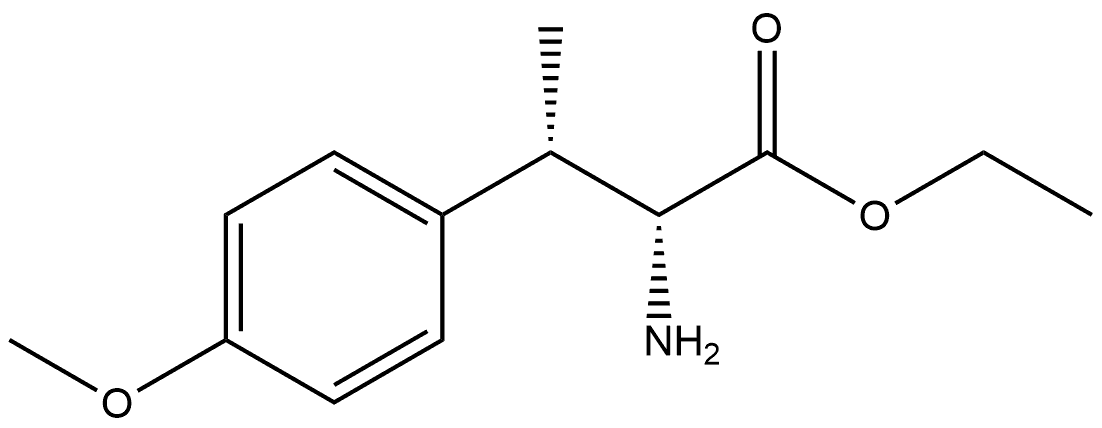 (2R,3S)-2-Amino-3-(4-methoxy-phenyl)-butyric acid ethyl ester Structure