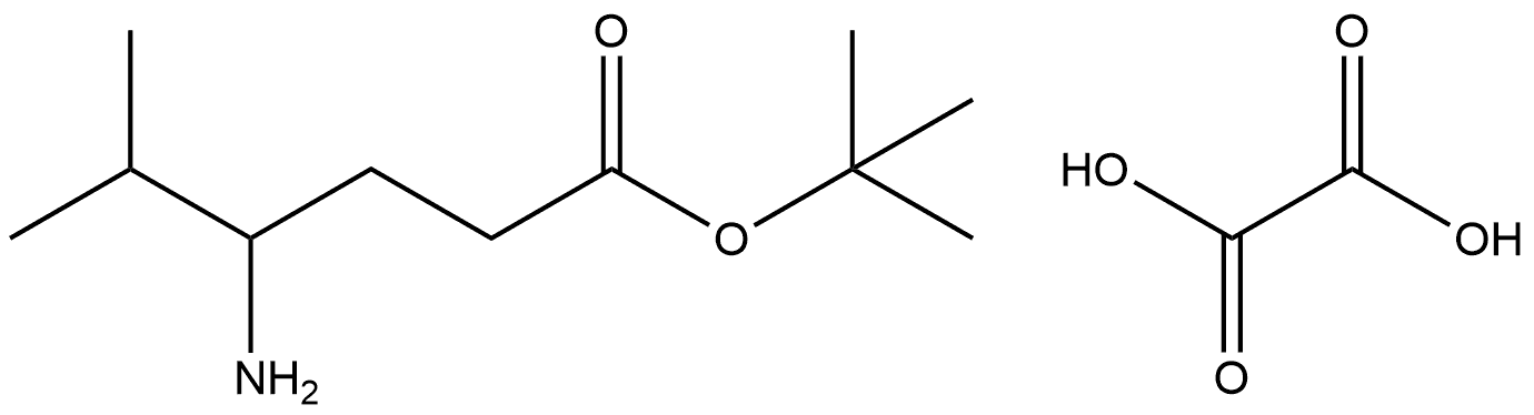 4-Amino-5-methyl-hexanoic acid tert-butyl ester oxalate 结构式