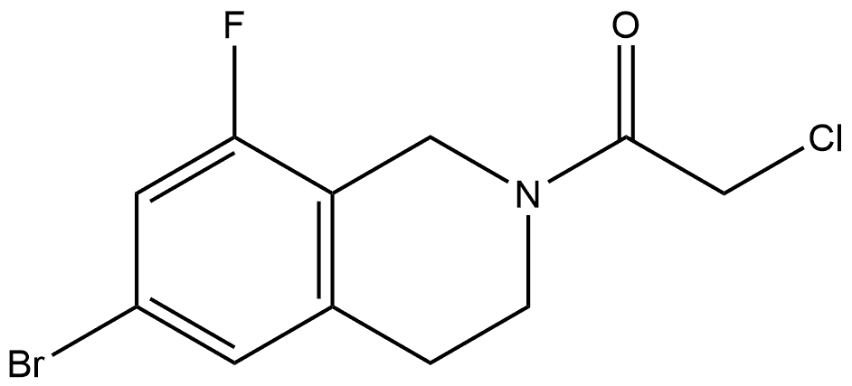 1-(6-Bromo-8-fluoro-3,4-dihydro-2(1H)-isoquinolinyl)-2-chloroethanone Struktur