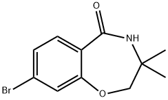 8-溴-3,3-二甲基-3,4-二氢苯并[F][1,4]氧氮杂环庚烷-5(2H)-酮, 2869808-20-6, 结构式