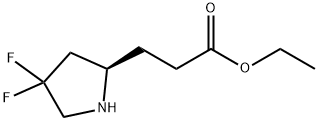 (R)-3-(4,4-二氟吡咯烷-2-基)丙酸乙酯, 2869831-64-9, 结构式