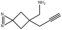 1,2-Diazaspiro[2.3]hex-1-ene-5-methanamine, 5-(2-propyn-1-yl)-|