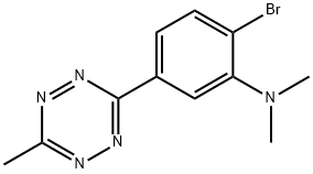 2-Bromo-N,N-dimethyl-5-(6-methyl-1,2,4,5-tetrazin-3-yl)benzenamine Structure