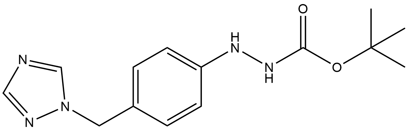 1,1-Dimethylethyl 2-[4-(1H-1,2,4-triazol-1-ylmethyl)phenyl]hydrazinecarboxylate 结构式