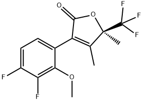 3-(3,4-二氟-2-甲氧基苯基)-4,5-二甲基-5-三氟甲基呋喃-2(5H)酮,2875066-35-4,结构式