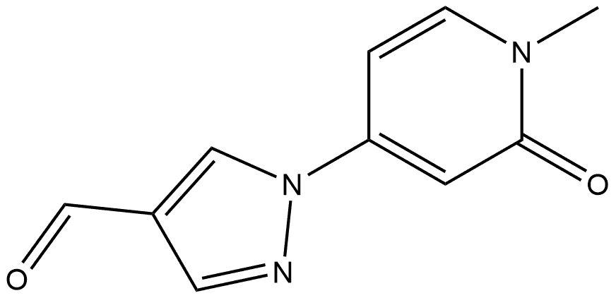 1-(1,2-Dihydro-1-methyl-2-oxo-4-pyridinyl)-1H-pyrazole-4-carboxaldehyde Struktur