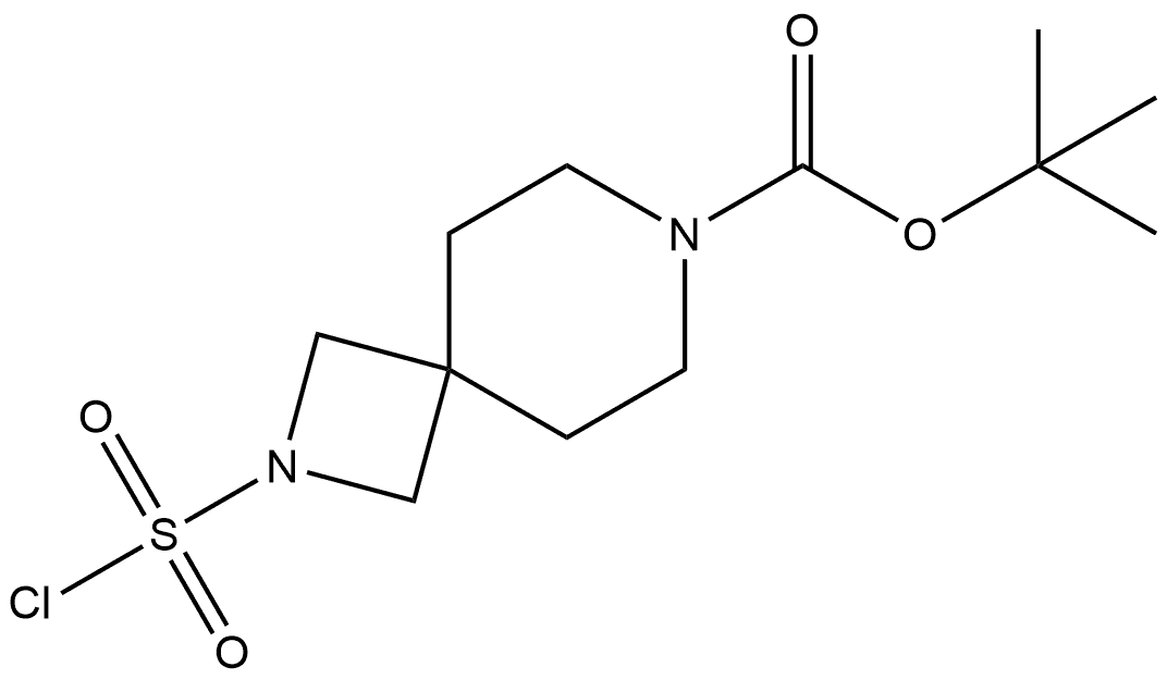 tert-butyl 2-(chlorosulfonyl)-2,7-diazaspiro[3.5]nonane-7-carboxylate Struktur