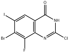7-溴-2-氯-8-氟-6-碘喹唑啉-4(3H)-酮, 2882826-09-5, 结构式