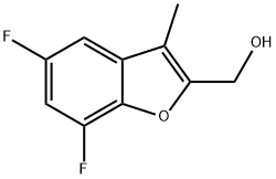 2-Benzofuranmethanol, 5,7-difluoro-3-methyl- Struktur