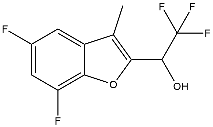 1-(5,7-二氟-3-甲基苯并呋喃-2-基)-2,2,2-三氟乙醇-1-醇, 2883543-51-7, 结构式
