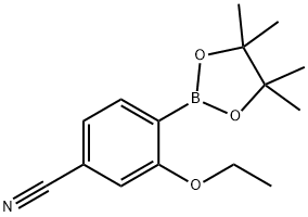 3-Ethoxy-4-(4,4,5,5-tetramethyl-[1,3,2]dioxaborolan-2-yl)-benzonitrile 结构式