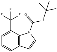 1H-Indole-1-carboxylic acid, 7-(trifluoromethyl)-, 1,1-dimethylethyl ester Struktur