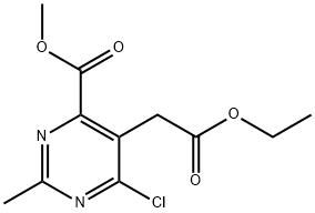 5-Pyrimidineacetic acid, 4-chloro-6-(methoxycarbonyl)-2-methyl-, ethyl ester Structure
