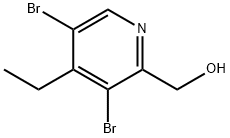 2-Pyridinemethanol, 3,5-dibromo-4-ethyl- Struktur