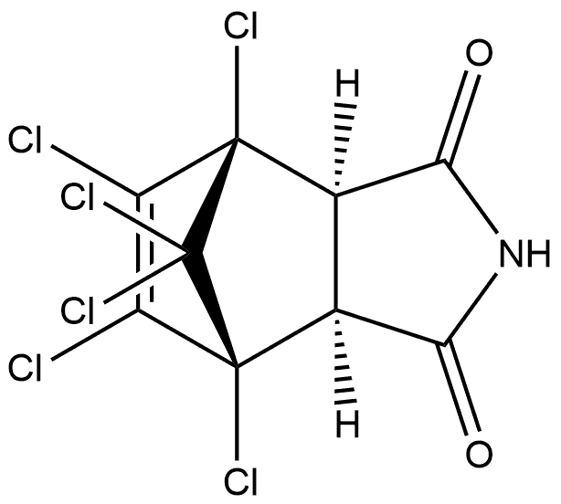 4,7-Methano-1H-isoindole-1,3(2H)-dione, 4,5,6,7,8,8-hexachloro-3a,4,7,7a-tetrahydro-, (3aα,4β,7β,7aα)- (9CI) Struktur