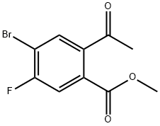 2-乙酰基-4-溴-5-氟苯甲酸甲酯,2887440-00-6,结构式