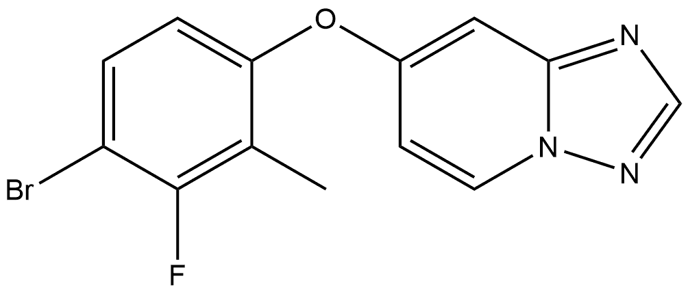 7-(4-溴-3-氟-2-甲基苯氧基)-[1,2,4]三唑并[1,5-A]吡啶, 2887613-13-8, 结构式