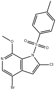 4-bromo-2-chloro-7-methoxy-1-tosyl-1H-pyrrolo[2,3-c]pyridine Structure