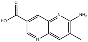 1,5-Naphthyridine-3-carboxylic acid, 6-amino-7-methyl- Struktur