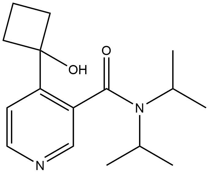 4-(1-hydroxycyclobutyl)-N,N-diisopropylnicotinamide 结构式