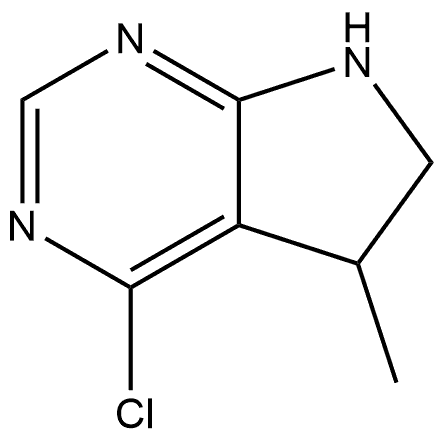 5H-Pyrrolo[2,3-d]pyrimidine, 4-chloro-6,7-dihydro-5-methyl- Struktur