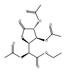 Glucaric acid, 1,4-lactone, ethyl ester, triacetate, D- (8CI) Structure