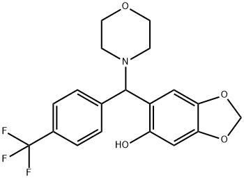 6-{吗啉-4-基[4-(三氟甲基)苯基]甲基}-1,3-二噁茚-5-醇, 289657-30-3, 结构式