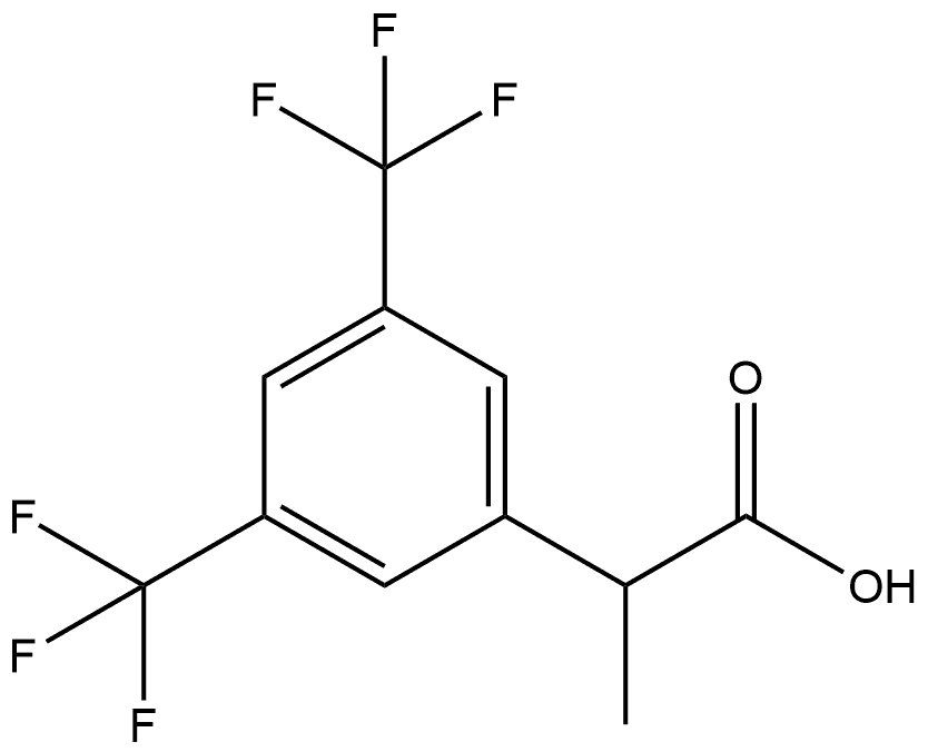 2-[3,5-Bis(trifluoromethyl)phenyl]propanoic Acid,289686-73-3,结构式