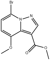 Pyrazolo[1,5-a]pyridine-3-carboxylic acid, 7-bromo-4-methoxy-, methyl ester 结构式