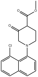 4-Piperidinecarboxylic acid, 1-(8-chloro-1-naphthalenyl)-3-oxo-, methyl ester Struktur